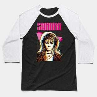 Sandra Cretu -- 80s Retro Fan Art Design Baseball T-Shirt